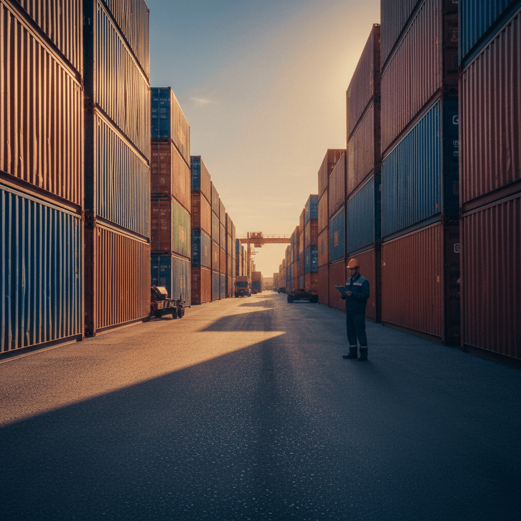 International freight and shipping containers